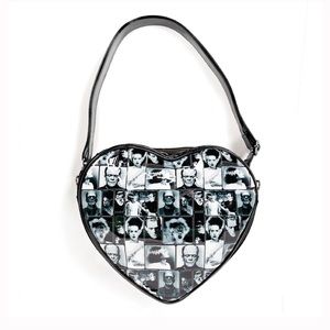 Rock Rebel Retro Heart-shaped shoulder bag Bride and Frankenstein